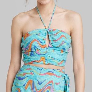 Wild Fable Wavy Retro Crop Top